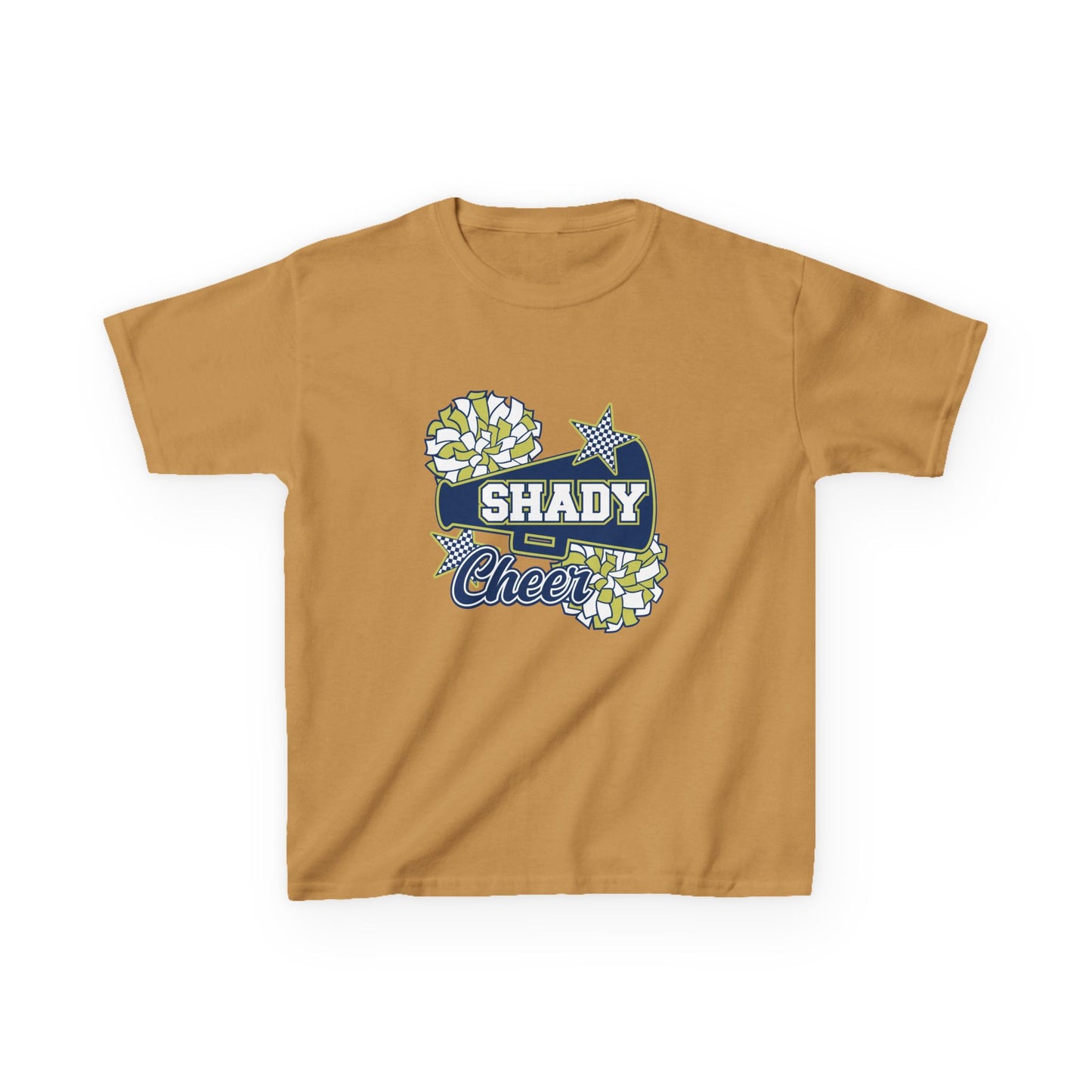 Shady Cheer Kids T-Shirt — Cheerleading Pom Pom Graphic Tee