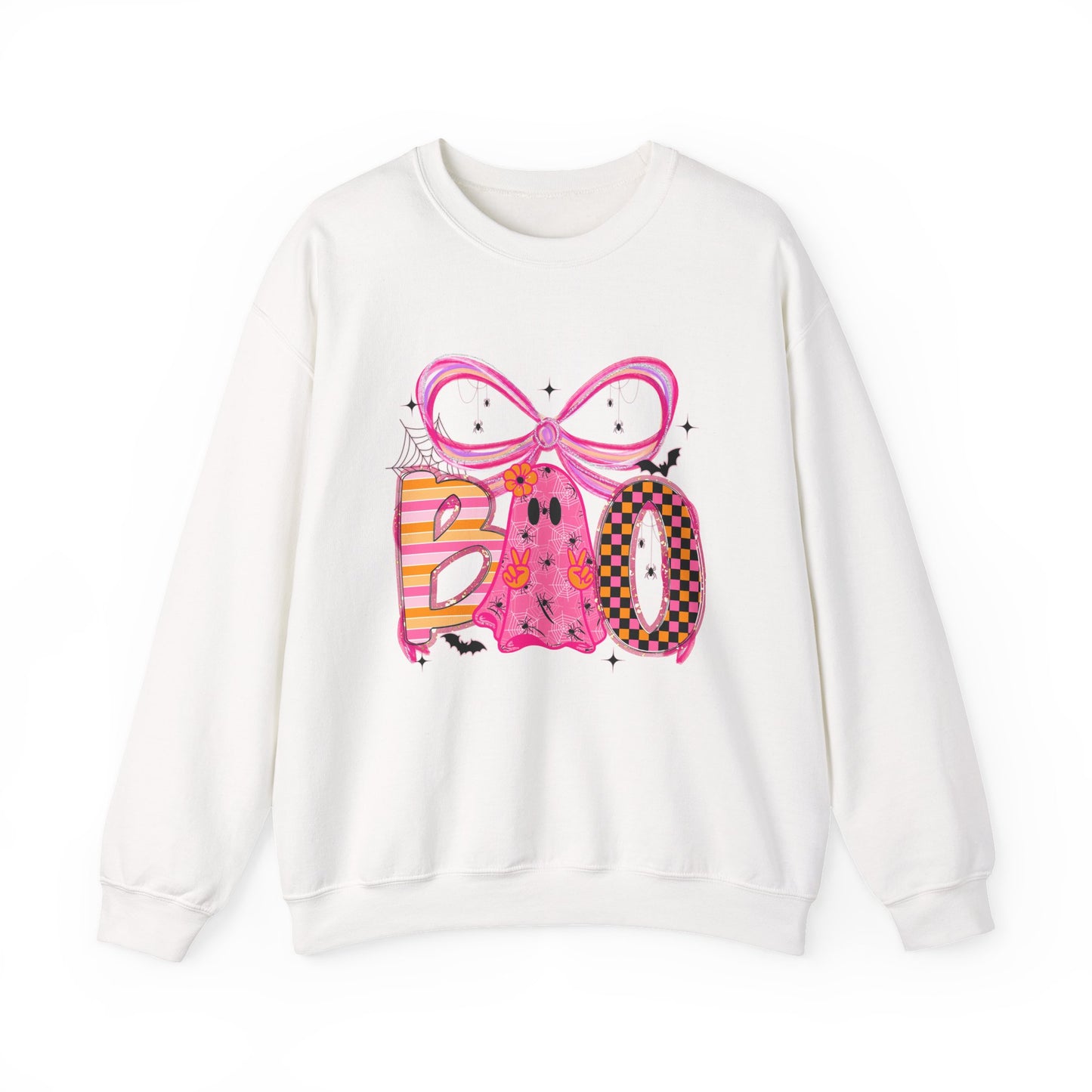 Pink Boo Halloween graphic sweatshirt | Cute spooky letters crewneck