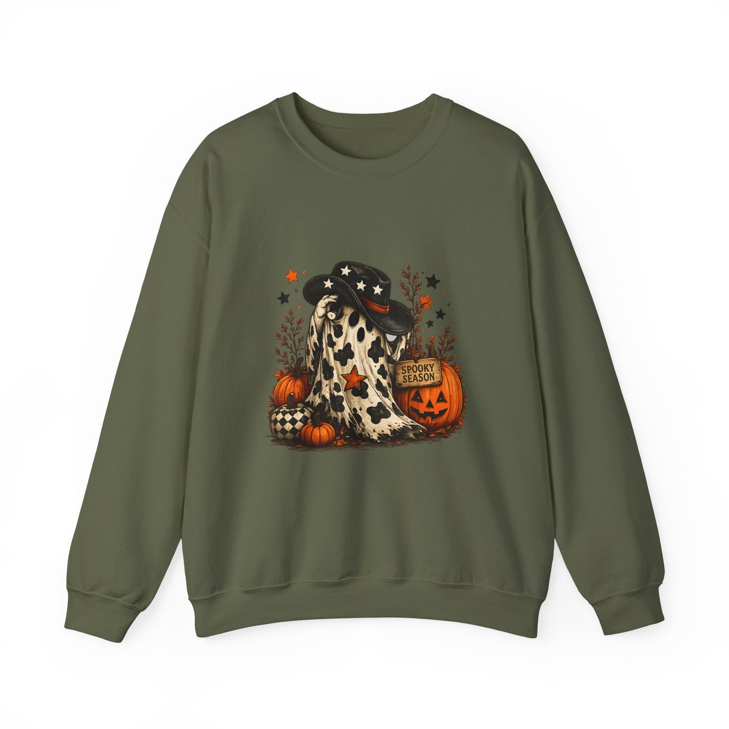 Cowhide Ghost Halloween Sweatshirt