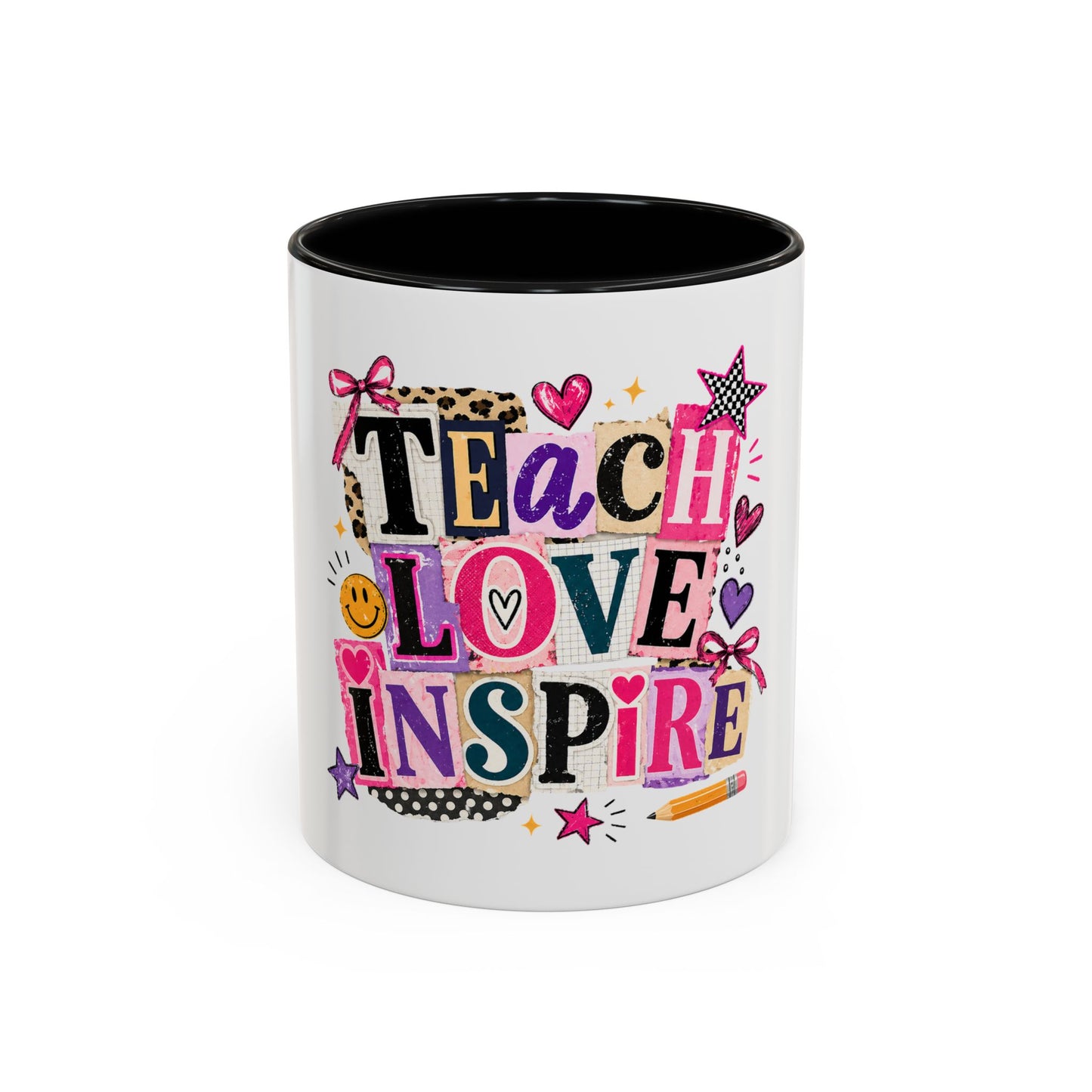Teach Love Inspire Coffee Mug — Colorful Teacher Appreciation Gift