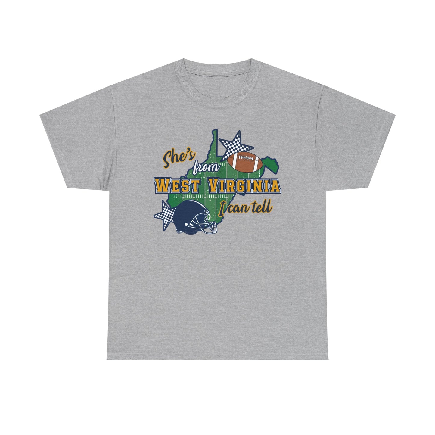 West Virginia Football T-Shirt – 'She's From West Virginia' State Pride Tee