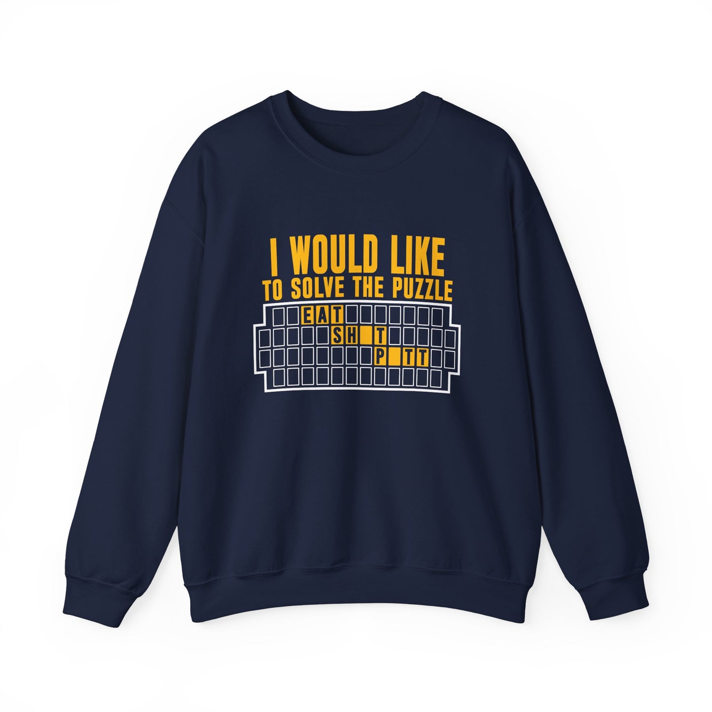 Crewneck Sweatshirt — “I Would Like to Solve the Puzzle” Design WV Football