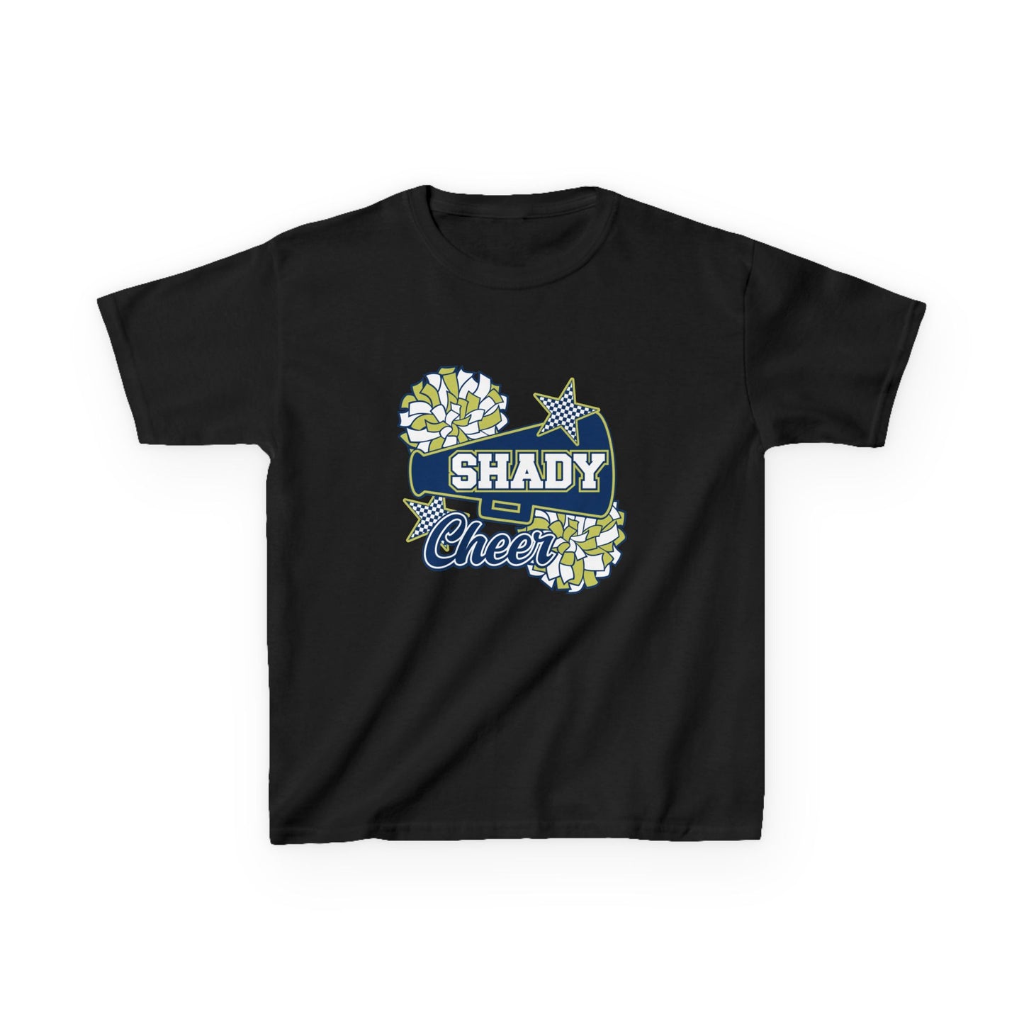 Shady Cheer Kids T-Shirt — Cheerleading Pom Pom Graphic Tee