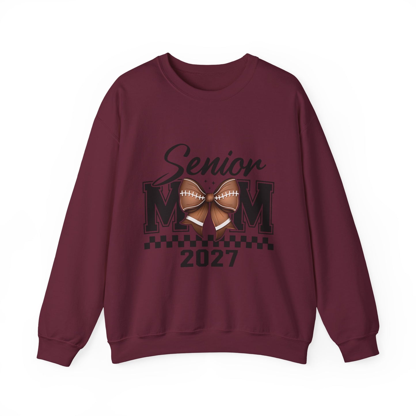 Senior Mom 2027 Football Sweatshirt — Senior Year Mom Crewneck