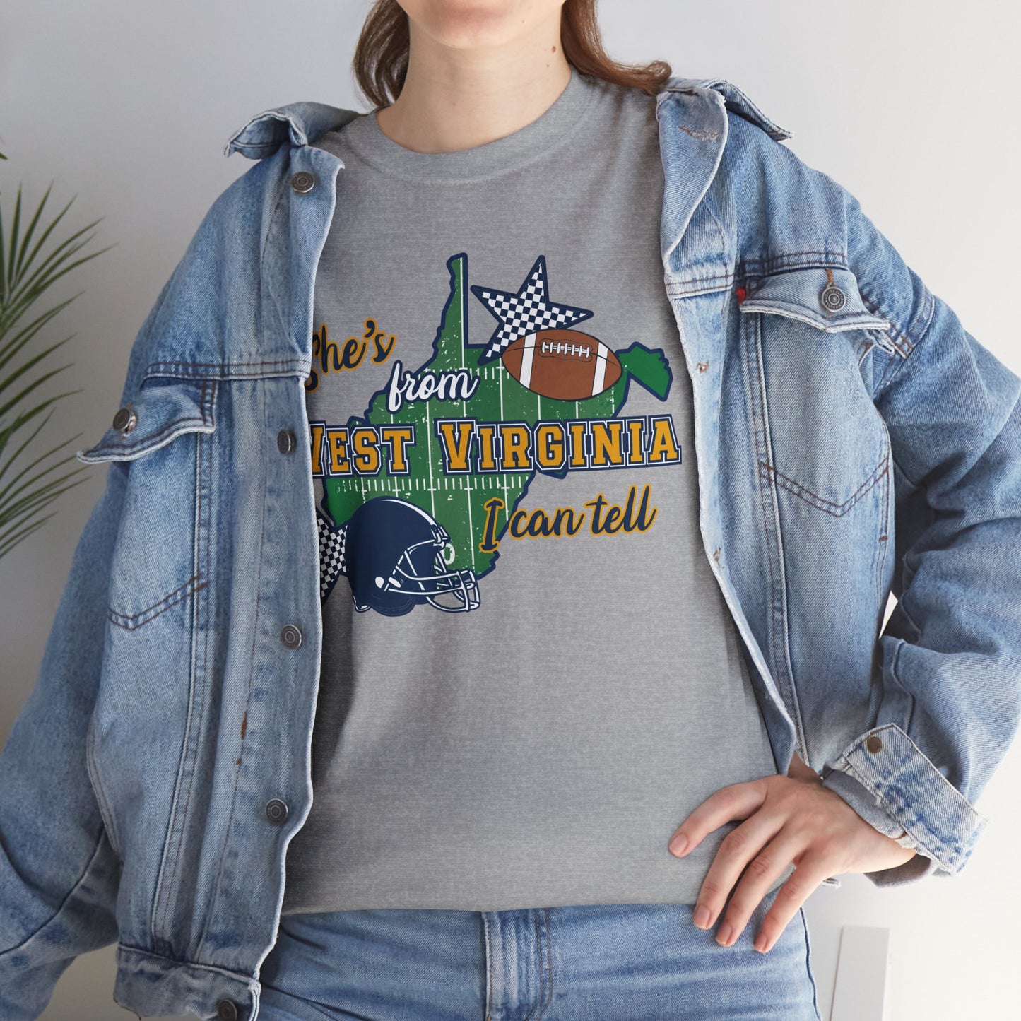 West Virginia Football T-Shirt – 'She's From West Virginia' State Pride Tee