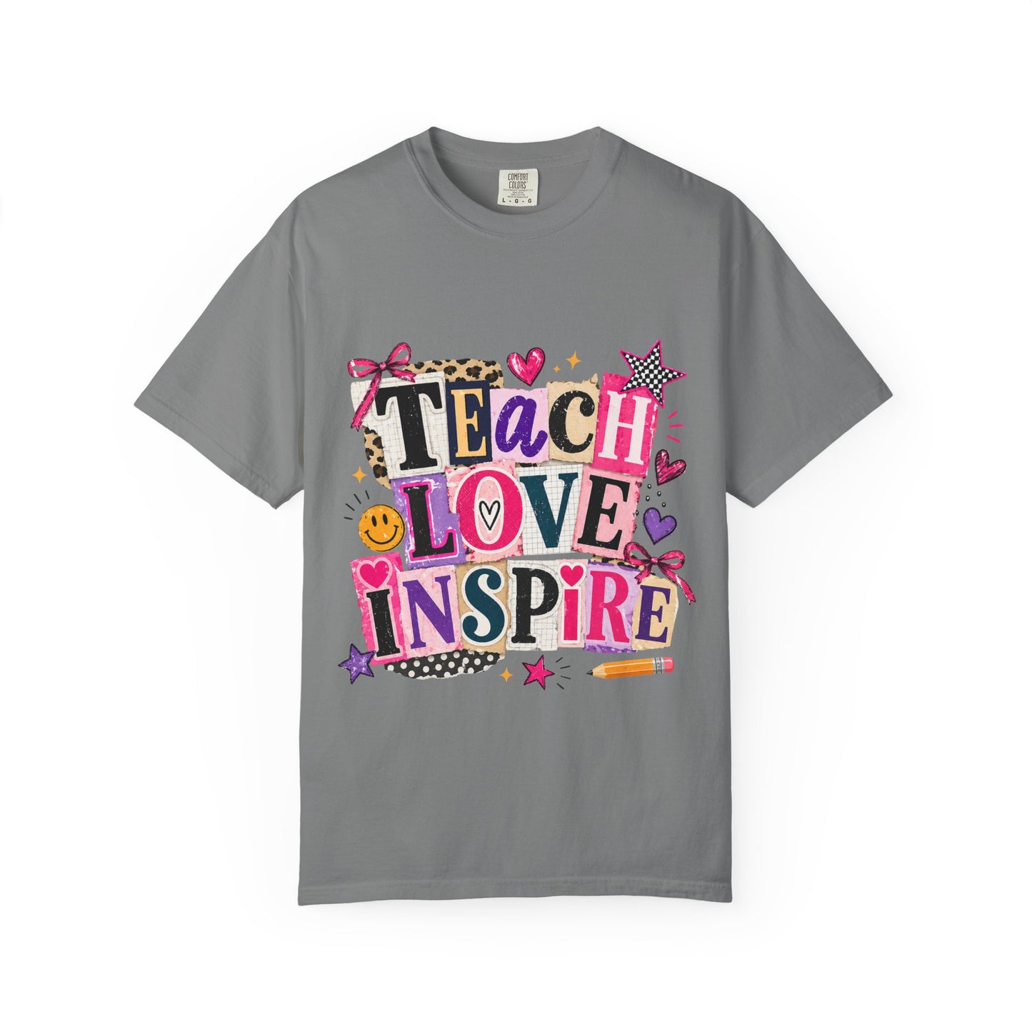 Teacher "Teach Love Inspire" T-Shirt — Colorful Classroom Teacher Gift