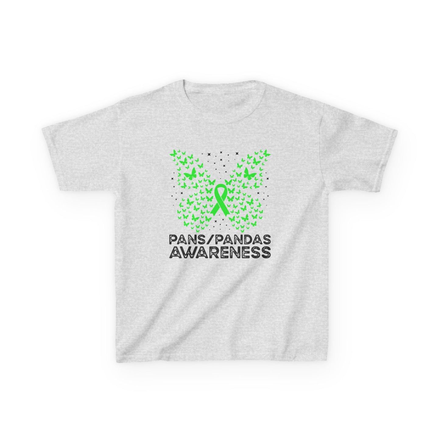 Kids T‑Shirt — Pans/Pandas Awareness Green Ribbon Design